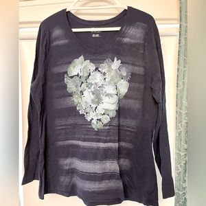 Long sleeve heart t-shirt